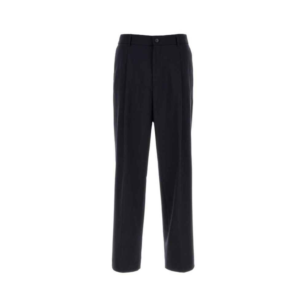 Boss Men Navy Blue Wool Pant